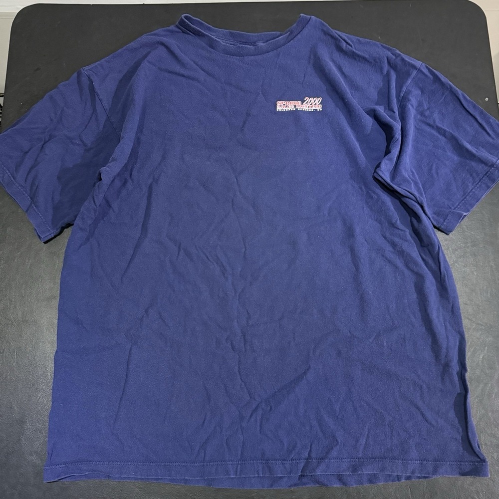Vintage Adidas 2000s Spring Sales Meeting Shirt Navy Blue Size XL Cotton